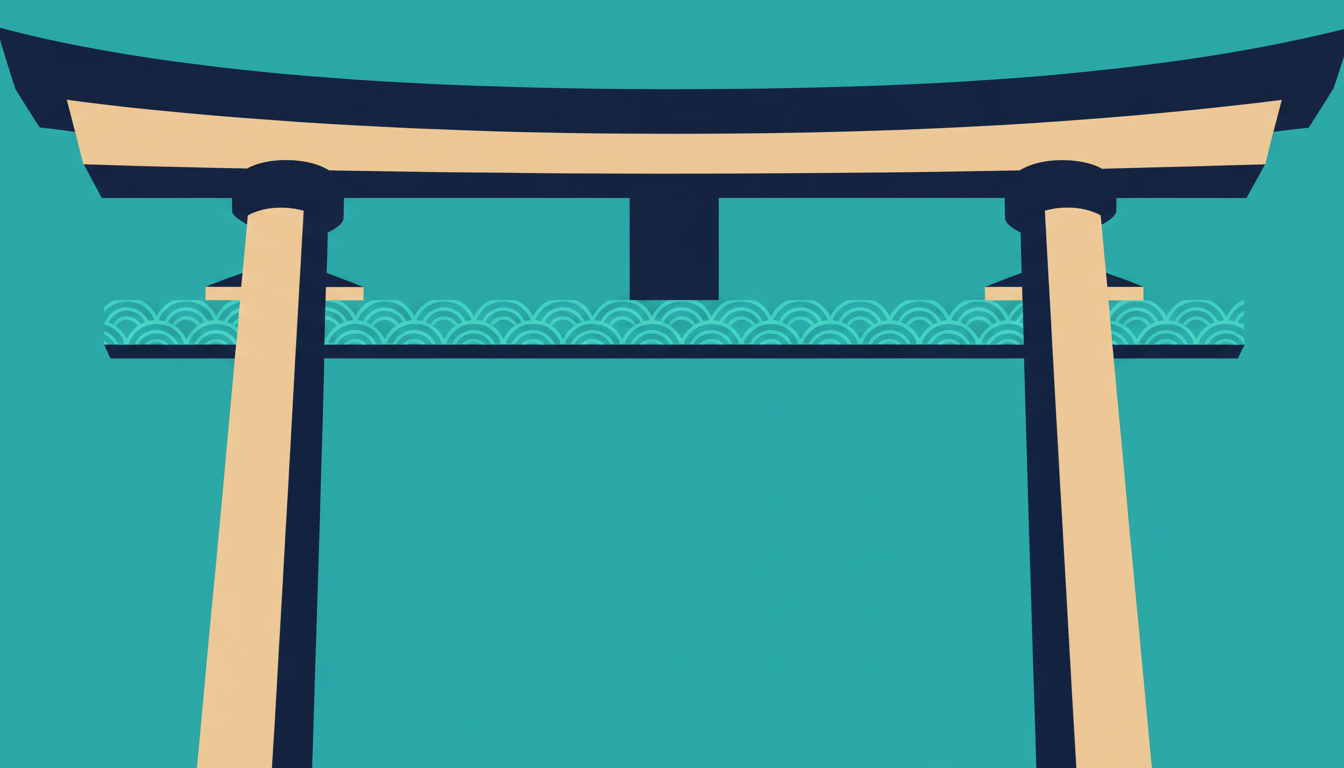 Illustrated cover for the course “Japanese for Travellers: From Konnichiwa to Ryokan”