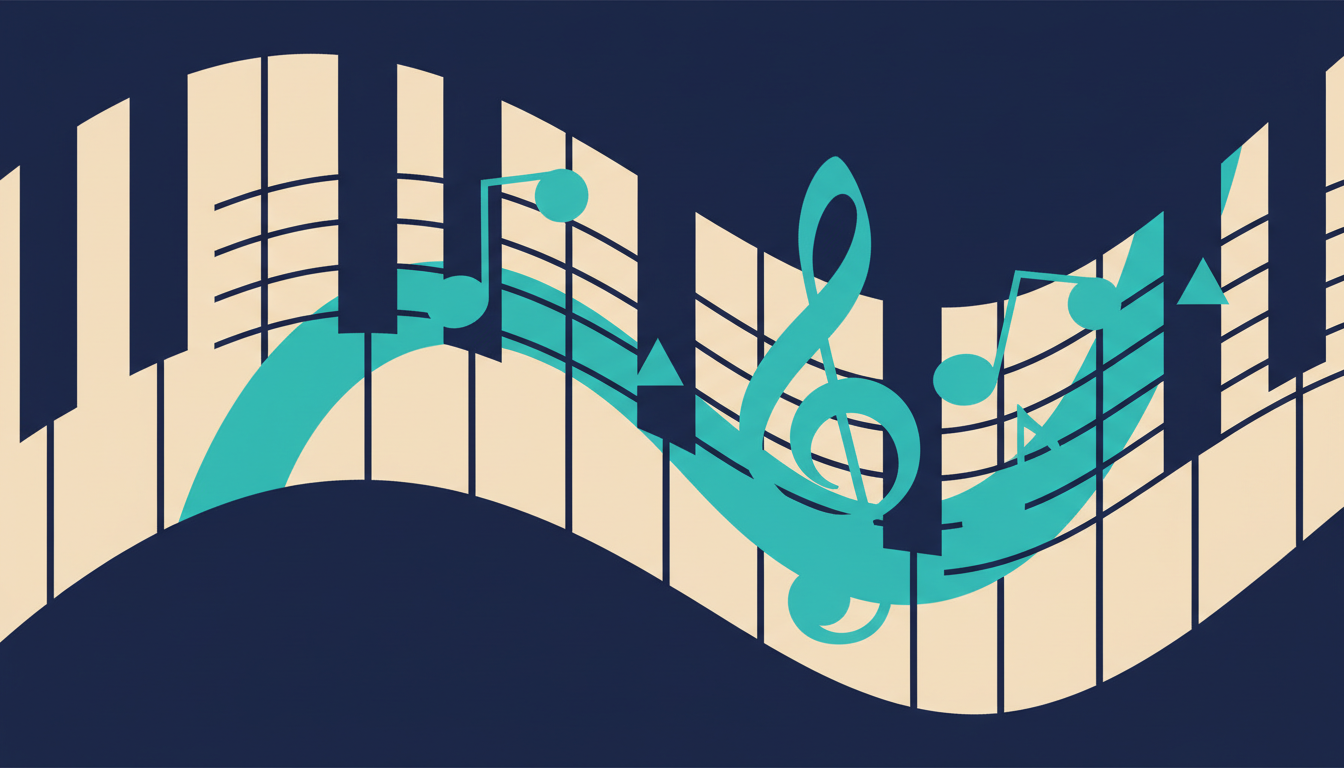 Illustrated cover for the course “Music Theory from Zero: Hear It, Read It, Write It”