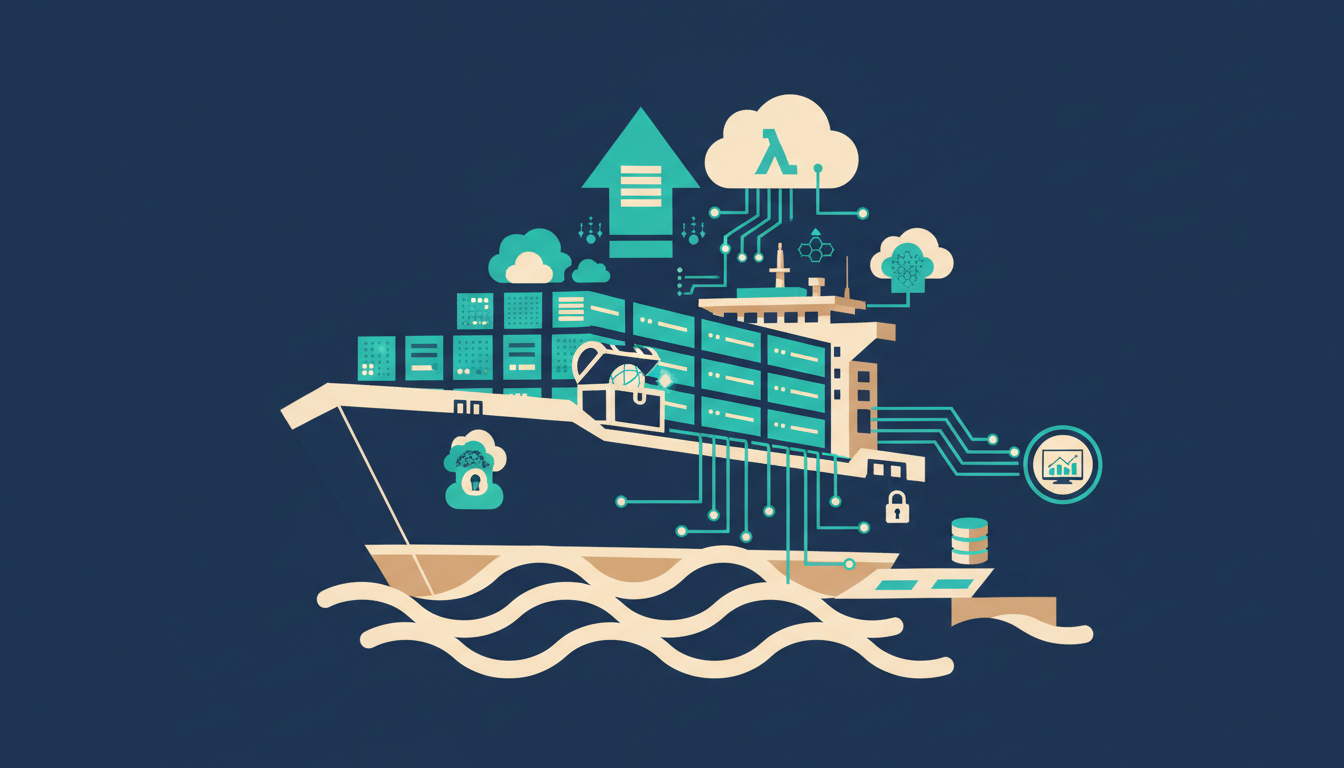 Illustrated cover for the course “Ship It on AWS: From First Sign-In to Production”
