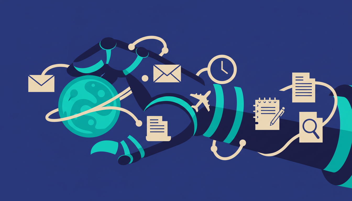 Illustrated cover for the course “AI for PAs, EAs and Office Administrators”