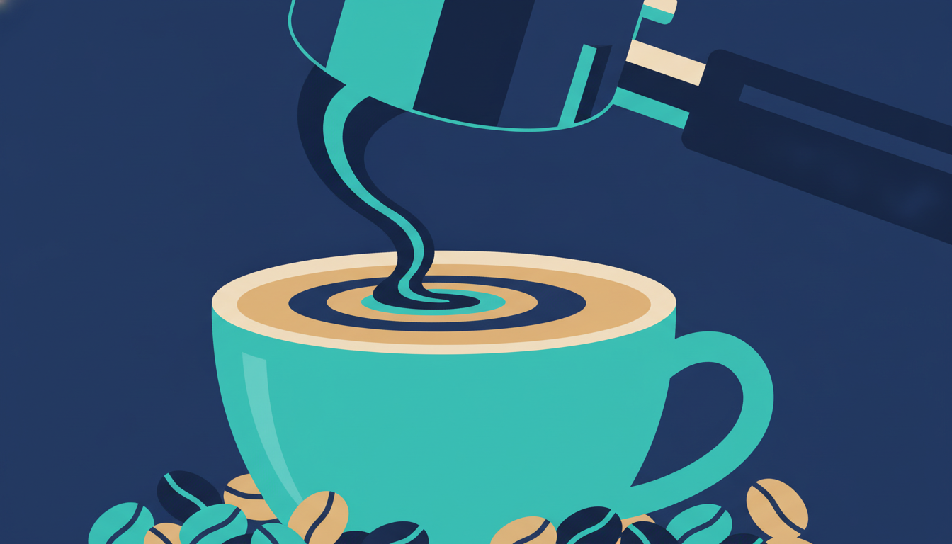 Illustrated cover for the course “The Art of Espresso: From Bean to Perfect Shot”