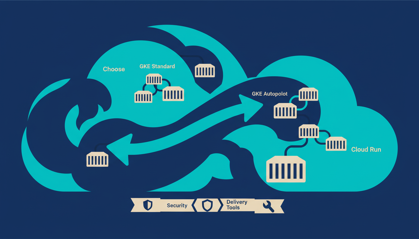 Illustrated cover for the course “Cloud Pro: Google Cloud Containers: Choose, Compare and Launch”