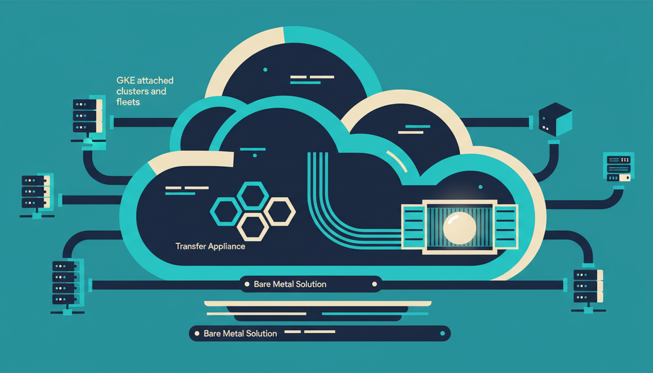 Illustrated cover for the course “Cloud Pro: Google Cloud Hybrid and Edge: Choose, Compare and Launch”