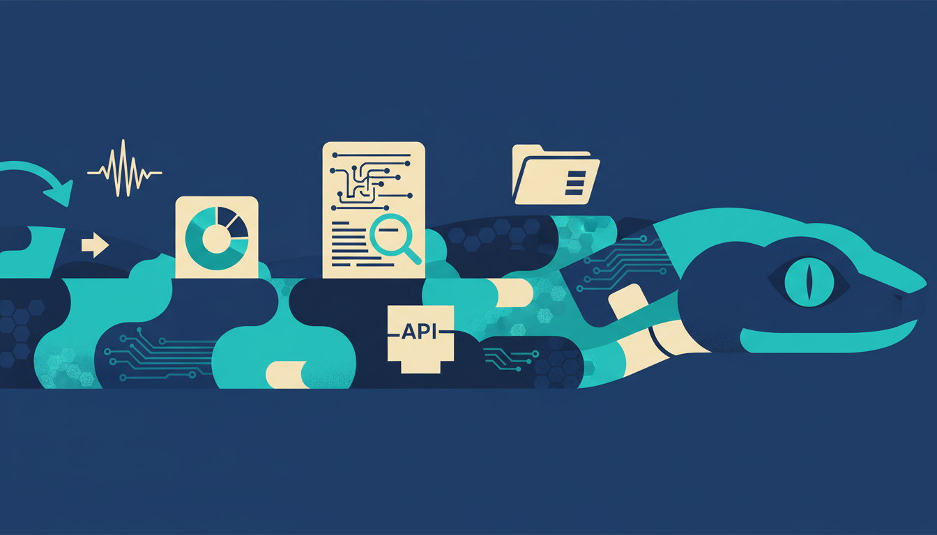 Illustrated cover for the course “Python from Zero: Useful Scripts for Work”