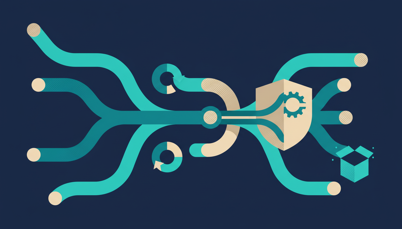Illustrated cover for the course “Git & GitHub: From First Commit to Team Workflow”