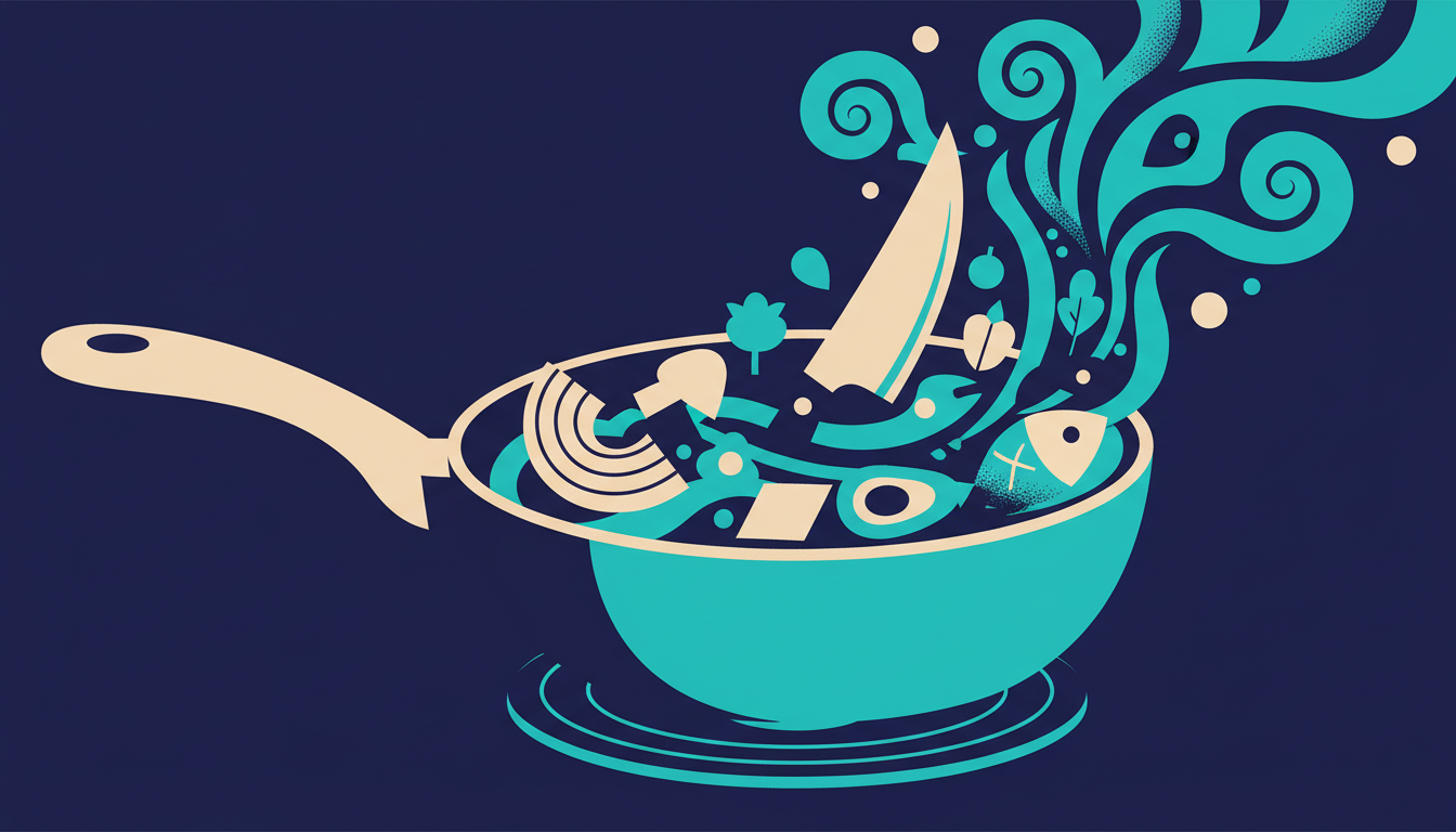 Illustrated cover for the course “Cook From Scratch: Everyday Food With Confidence”