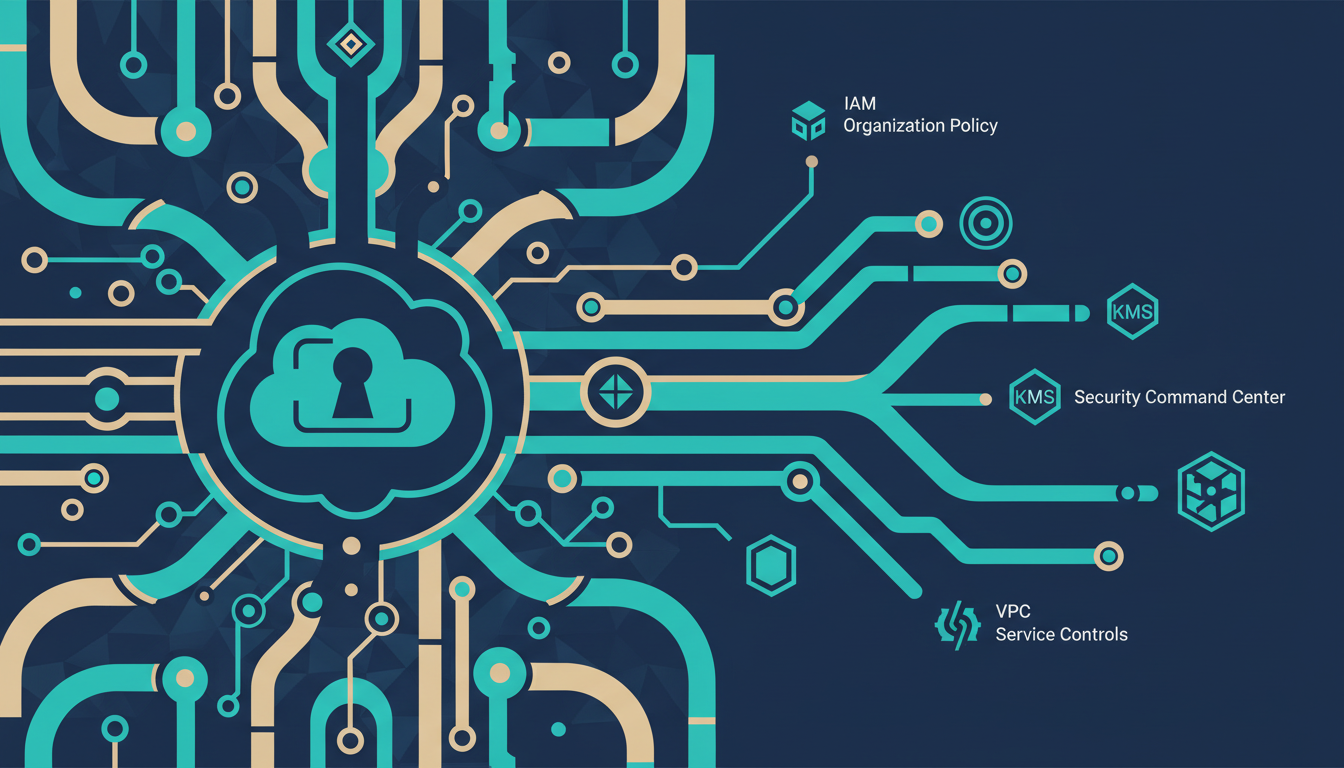 Illustrated cover for the course “Cloud Pro: Google Cloud Security and Identity: Choose, Compare and Launch”