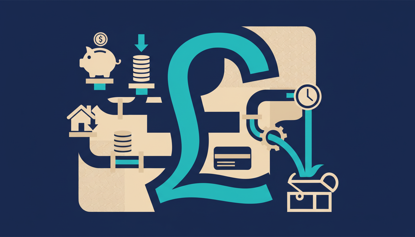 Illustrated cover for the course “UK Personal Finance Fundamentals: Money Made Clear”