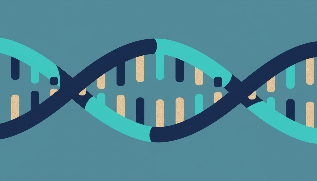 Illustrated cover for the course “Genes Decoded: DNA, Heredity and You”