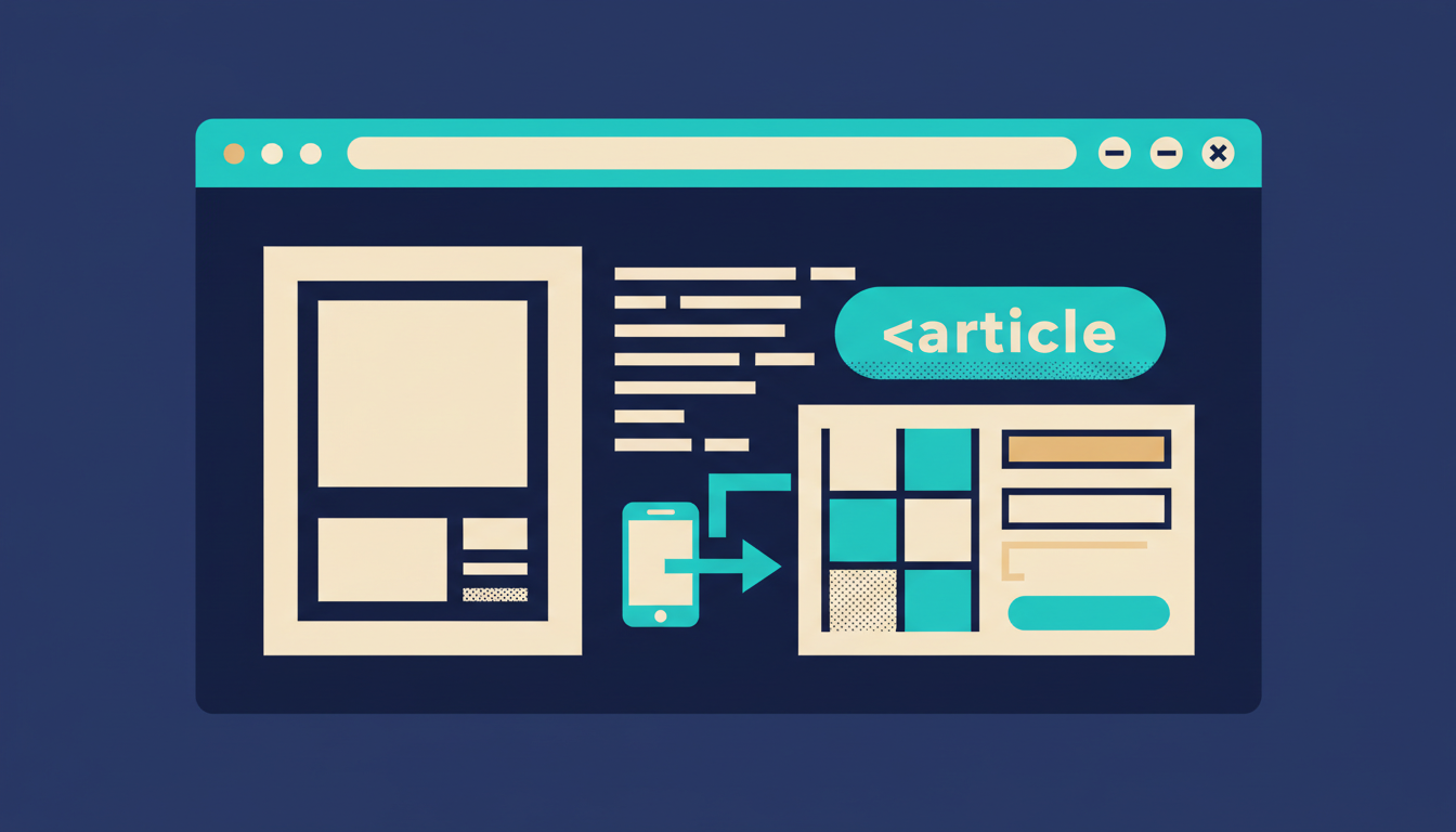 Illustrated cover for the course “Build Your First Website with HTML and CSS”