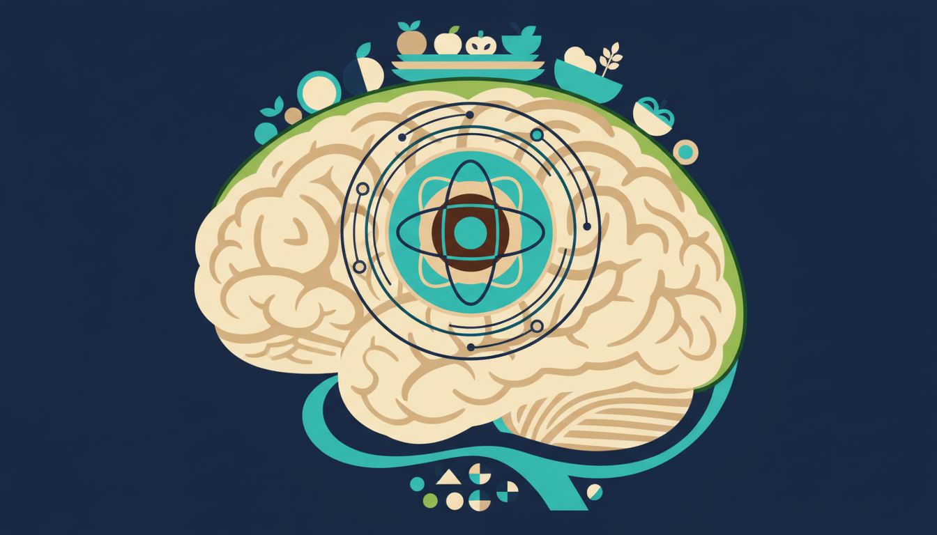 Illustrated cover for the course “Eat Well, Think Clearly: Everyday Nutrition Science”