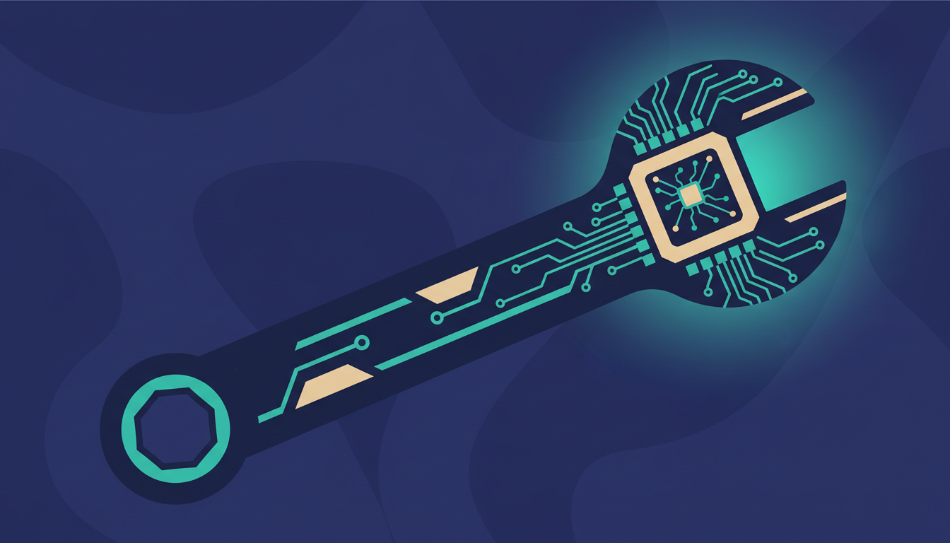 Illustrated cover for the course “AI on the Tools: Smarter Trades and Field Work”