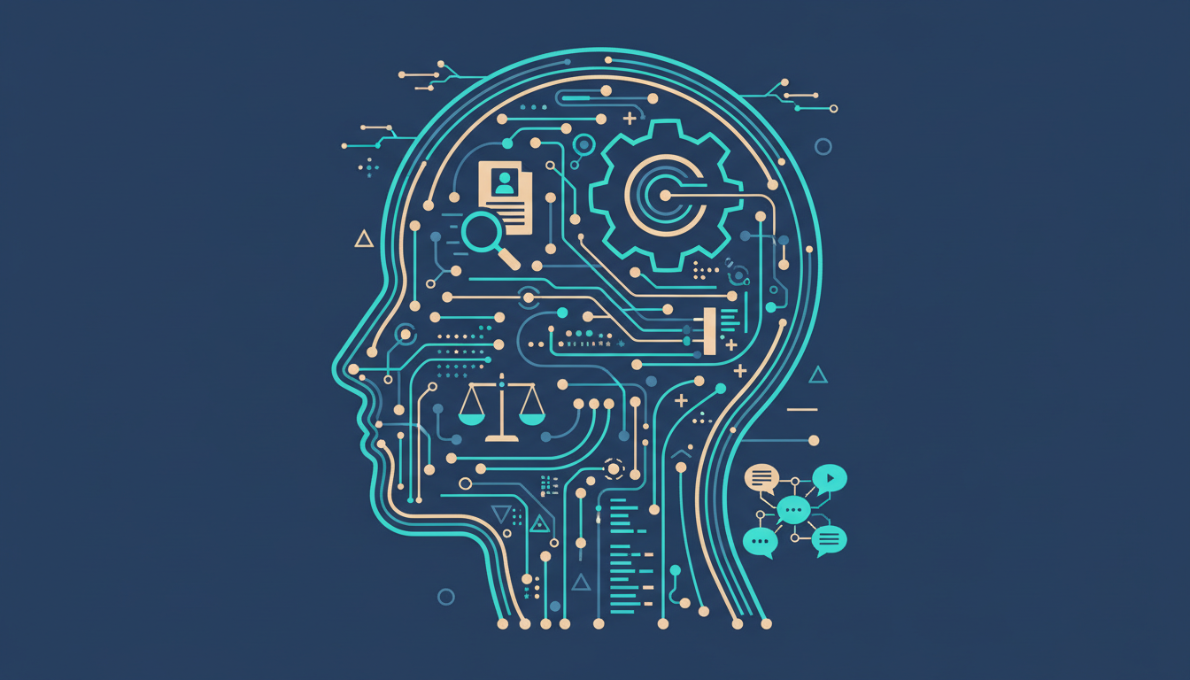 Illustrated cover for the course “AI for Agency Recruiters: Fast, Fair and Compliant”